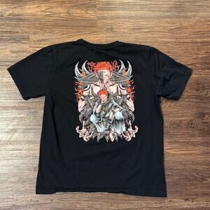 Jujutsu Kaisen Anime Graphic T-Shirt Black Sukuna Art Tee Large